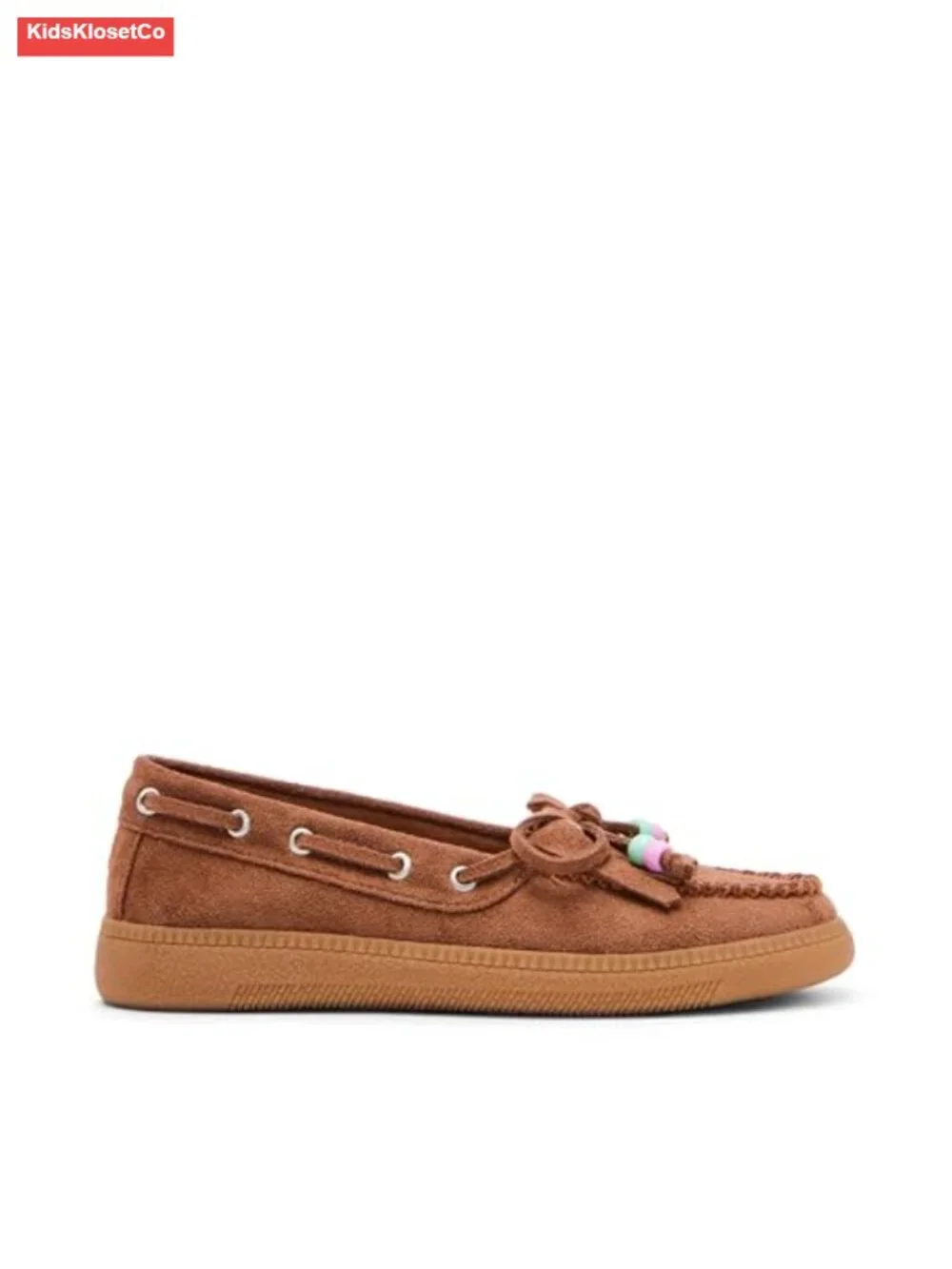 Girls Slip-On Boat Shoe Mocc Tassels Rubber Sole